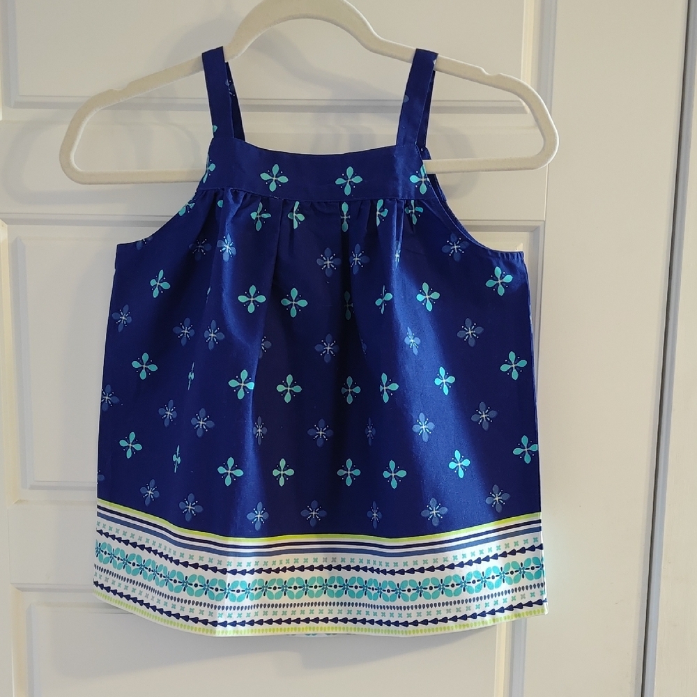 Gymboree Blue Starry Camisole with Striped Border
